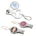 Round Nail Clipper w/ Bottle Opener Keyring